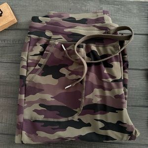 Purple Green camo joggers